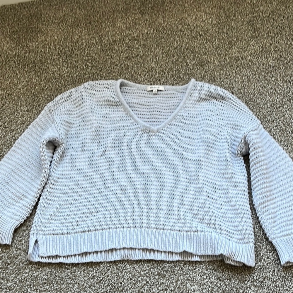 Madewell Light Gray / Light Blue Sweater